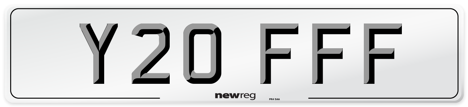 Y20 FFF Number Plate from New Reg